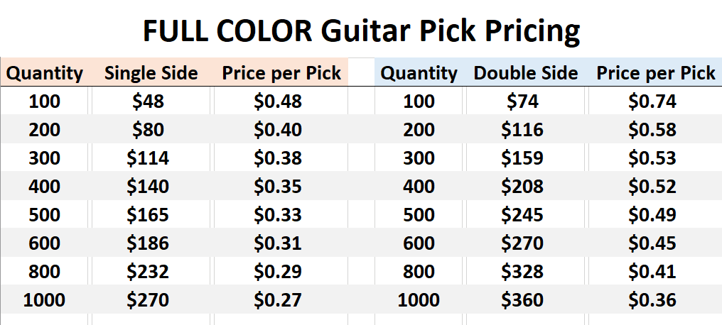 full color pricing